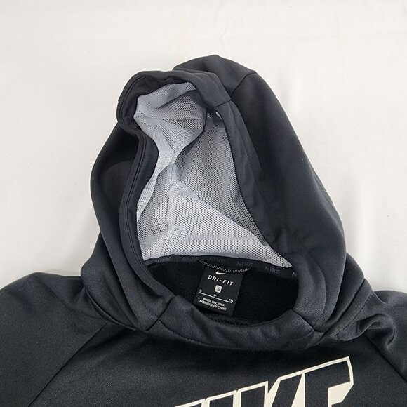 Nike Dri-Fit Hoodie Sweatshirt S Black Polyester - Picture 6 of 15